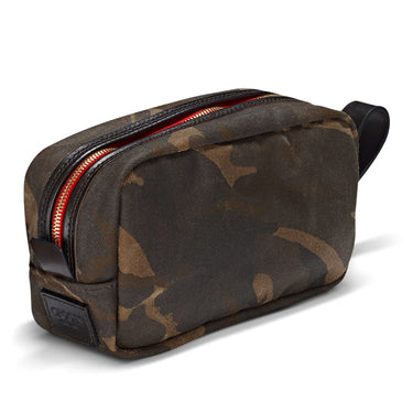 Vintage Waxed Canvas Wash Bag - Camo